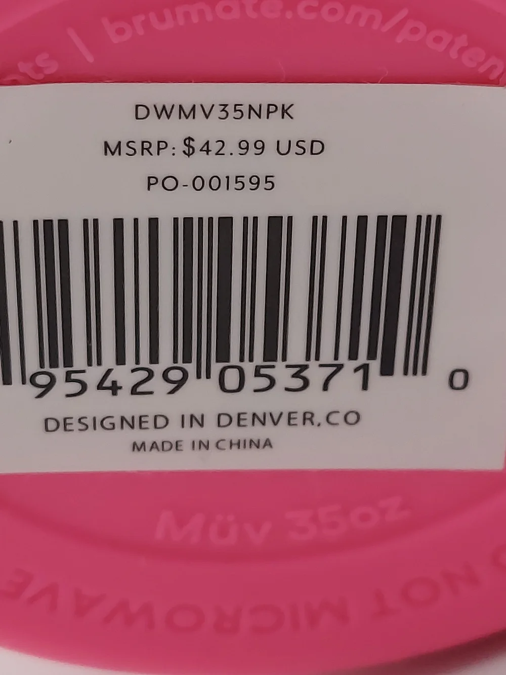 BRÜMATE Müv 35oz - Neon Pink